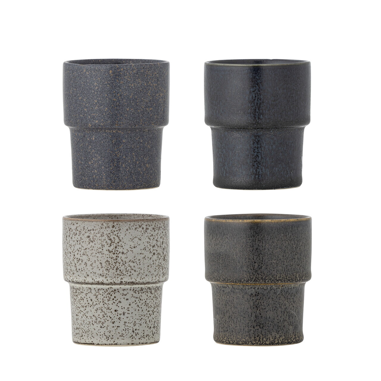 Set 4 cesti, Bloomingville, Ewan, 7.5x9 cm, 150 ml, ceramica, multicolor - imagine 5